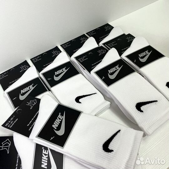 Носки nike everyday белые высокие