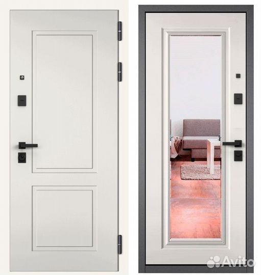 Дверь входная с зеркалом