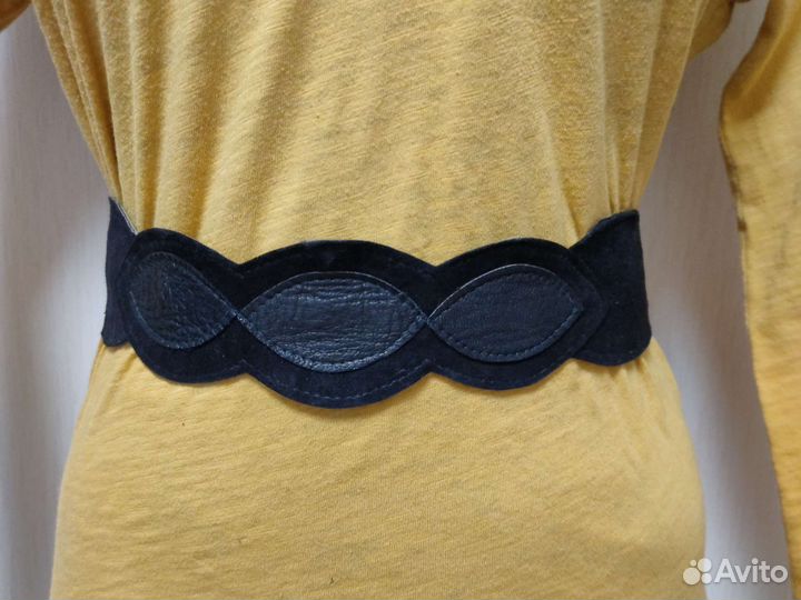 Ремень пояс женский замшевый