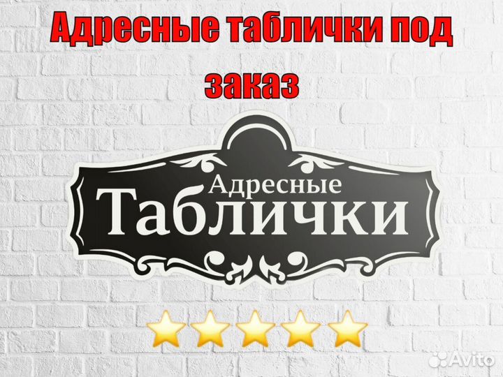 Адресная табличка металлическая