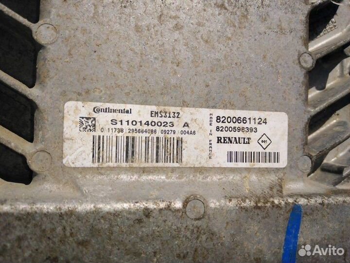 Блок управления двигателем Renault Logan K7J 2009