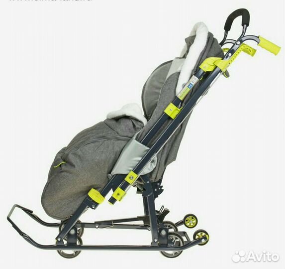 Санки коляска «Ника детям 7-3/4», цвет: серо-корич