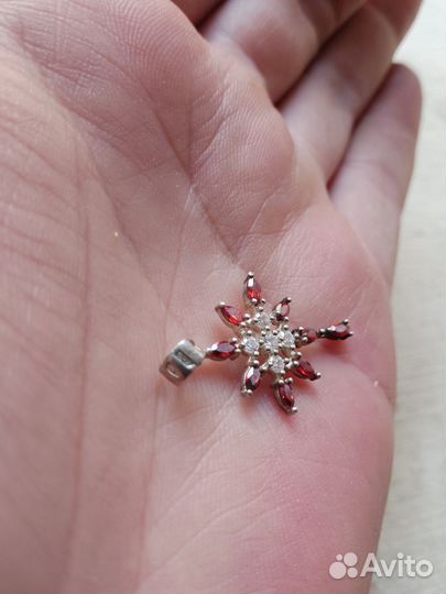 Серебро кулон-снежинка