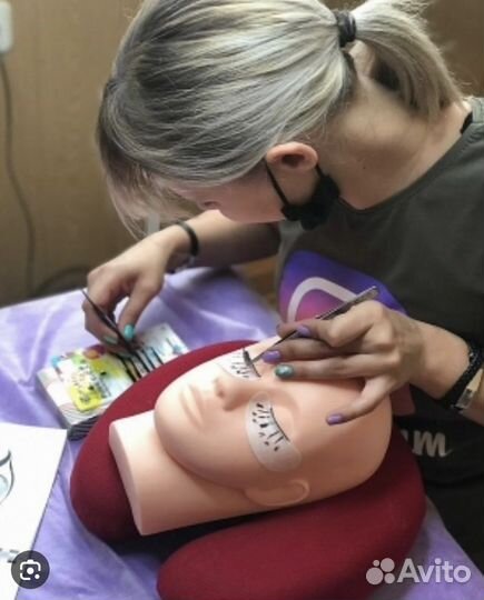 Голова манекен для наращивания ресниц