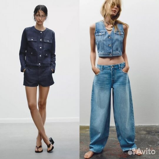 Джинсовый костюм zara Испания / Турция