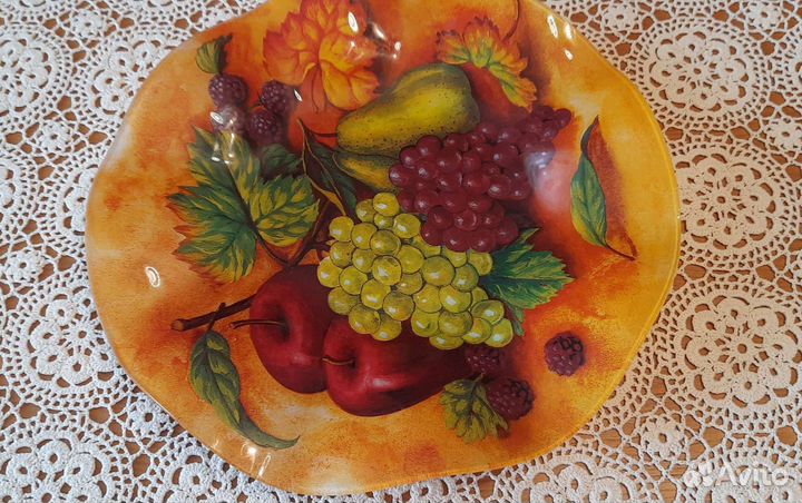 Блюдо стеклянное большое-35 см