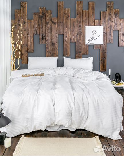 Постельное белье Софи Белый новое страйп-сатин