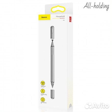 Стилус ручка Baseus серебристая