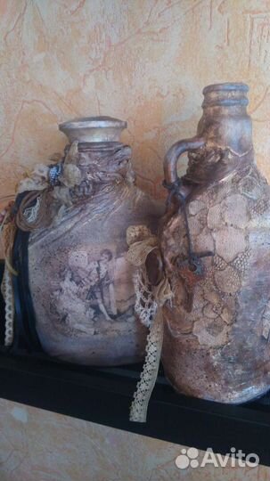 Декоративные бутылки. Ручная работа