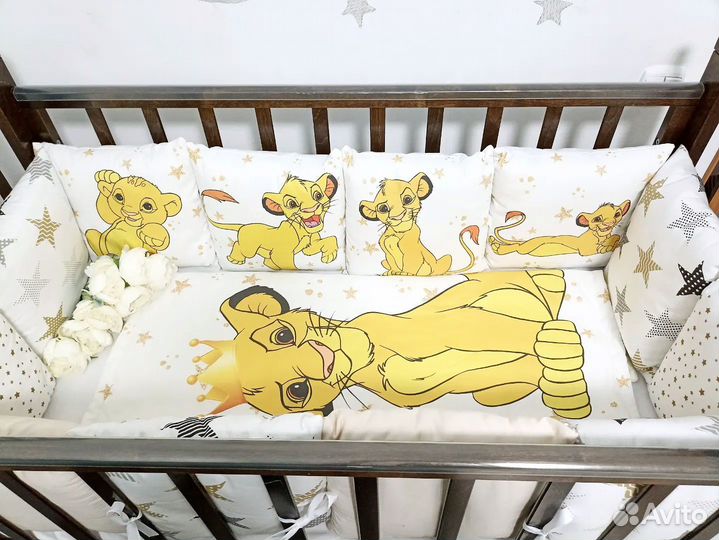 Бортики в детскую кроватку новые