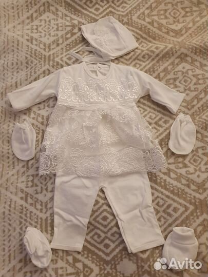 Комплект для новорожденных на крестины