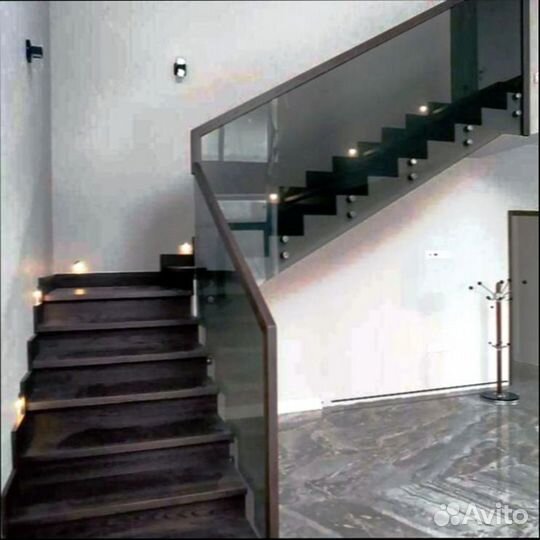 Стеклянные перила для лестниц