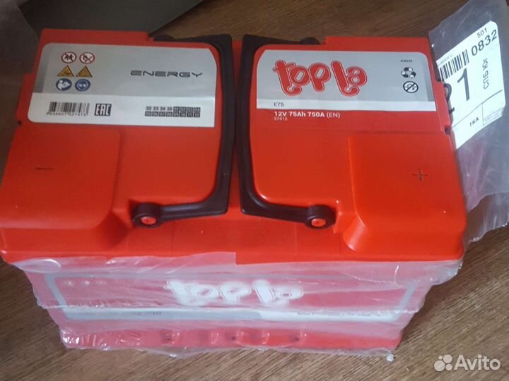 Аккумулятор topla 12v 75ah 750a