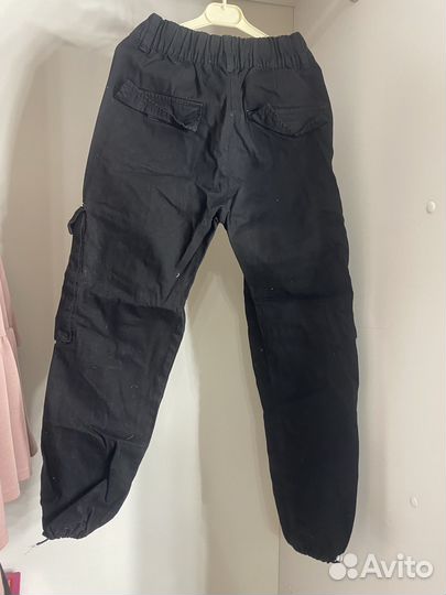 Брюки карго женские черные Bershka XS