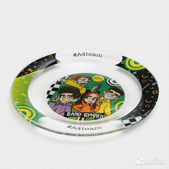 2 шт. Тарелка стеклянная 'Влад А4. Влад и компания