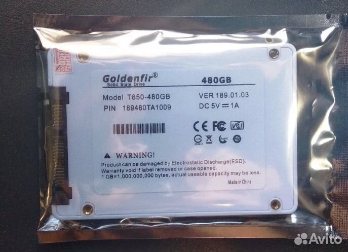 Новый ssd-диск Goldenfir SATA3 2,5