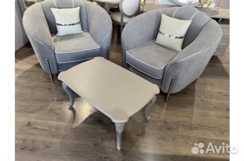 Столик прямоугольный мокко серый камень