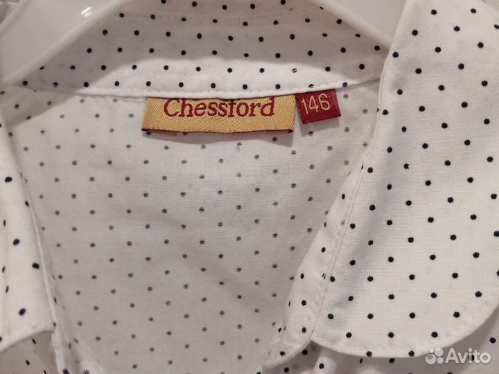 Блузка школьная для девочки 140 хлопок