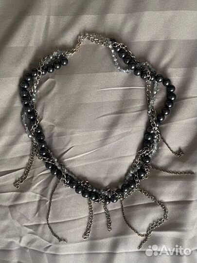 Колье с черным жемчугом, работа на заказ