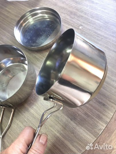 Металлическая посуда для туризма