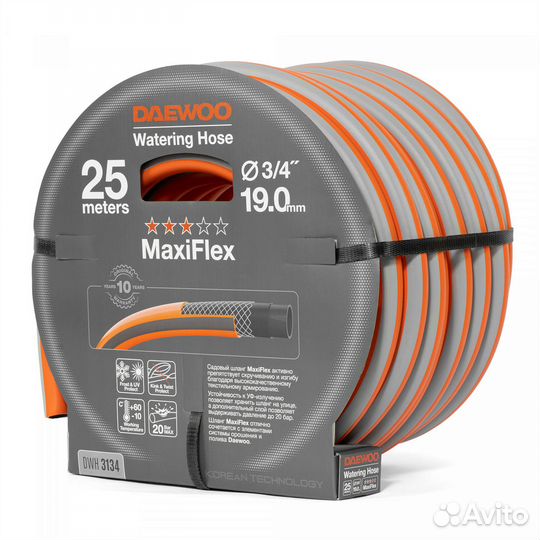 Шланг для полива daewoo MaxiFlex DWH 3134 25м 19мм