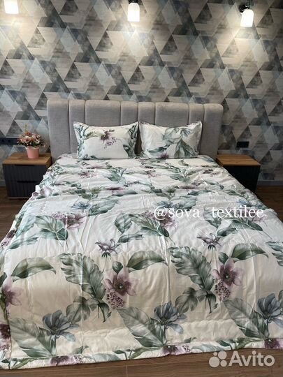 Постельное белье евро с одеялом