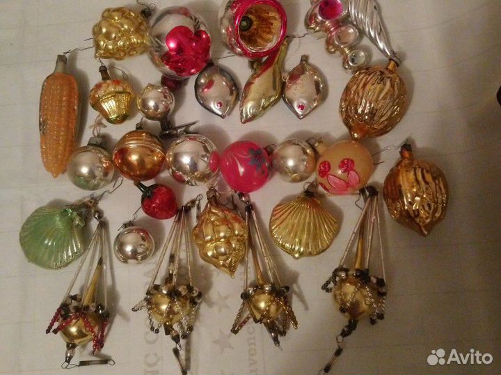 Елочные игрушки СССР советские прищепки