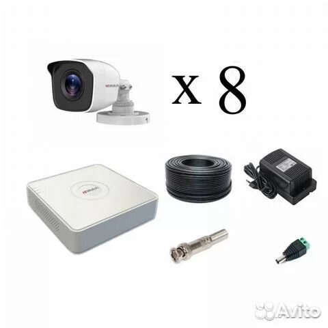 Комплект видеонаблюдения hiwatch на 8 камер 2mp