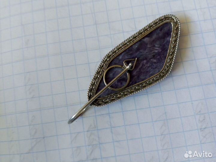 Серьги с чароитом