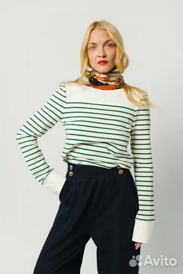 Джемпер Gabrielle женский (XS, зелено-белый)