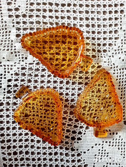 Хрусталь Bohemia. Цветные розетки. Чехословакия