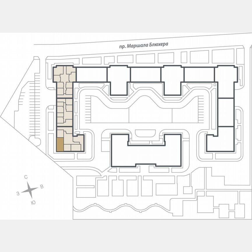 3-к. квартира, 85,3 м², 3/15 эт.
