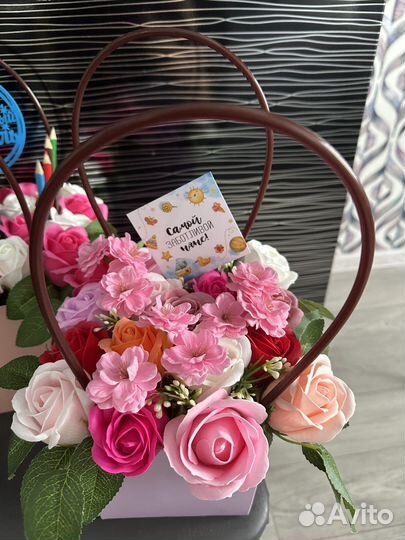 Букет из мыльных роз