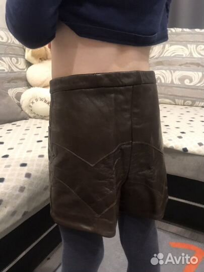 Кожаные шорты детские на 6-7 лет