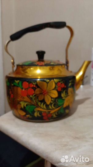 Чайник алюминевый, хохлома