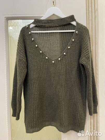 Свитер с жемчугом twin set
