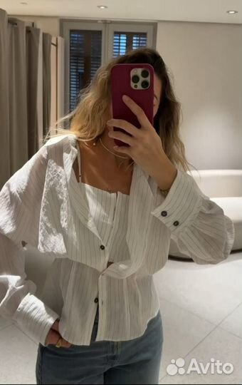 Блузка рубашка Zara новая коллекция в наличии S