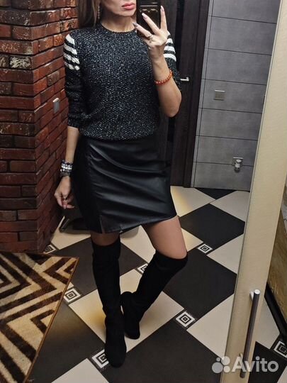 В наличии новая юбка / экокожа/ размер: 48