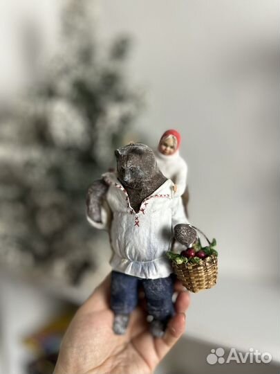 Ватные елочные игрушки