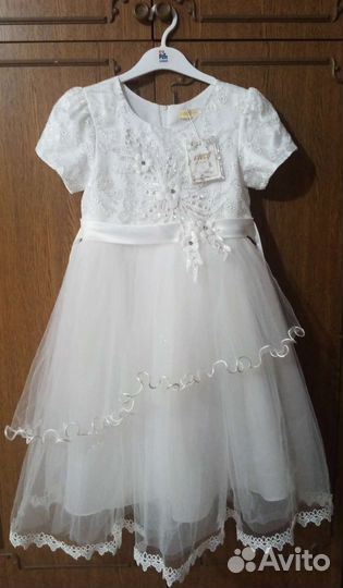 Платье для девочки (новое), на 7-8 лет