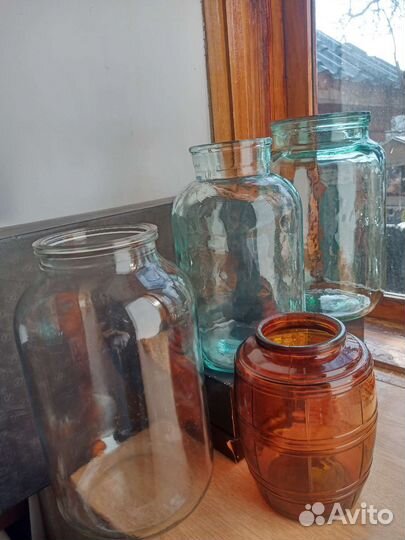 Крынки стекло СССР 2 шт