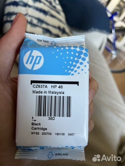 Новый катридж hp 46, черный