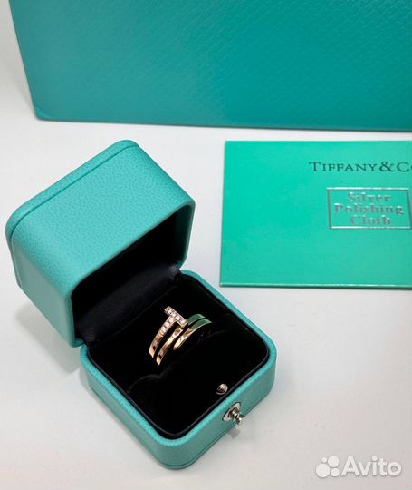 Кольцо золотое с бриллиантами Tiffany