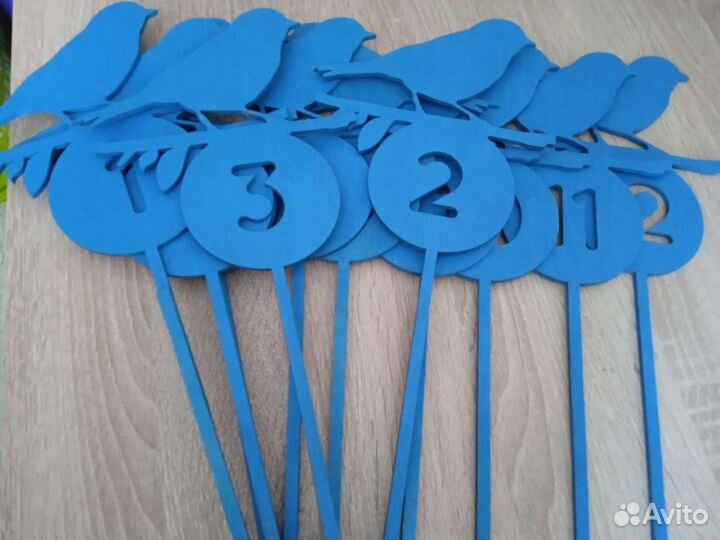 Номерки на столы 12шт