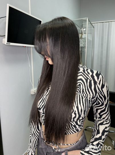 Наращивание волос микрокапсульное/ цветные пряди