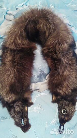 Воротник из меха чернобурки