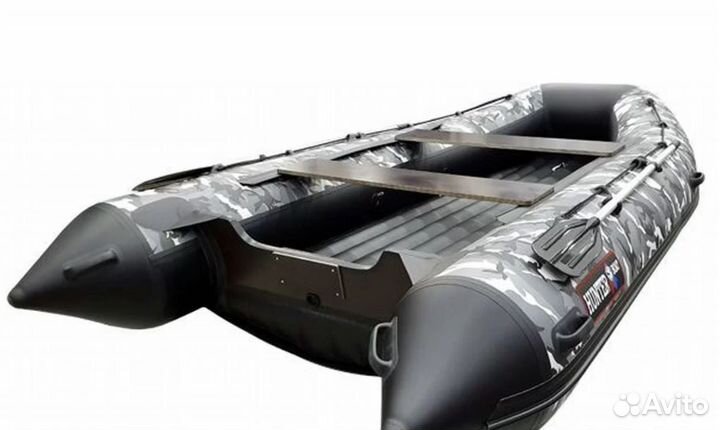 Лодка пвх Хантер 360 А Серый камуфляж
