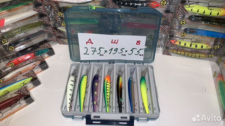 Коробка для воблеров и приманок 275x195x55mm