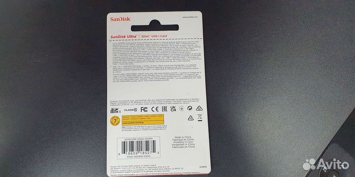 Карта памяти SanDisk Ultra sdhc 32GB 100MB/s