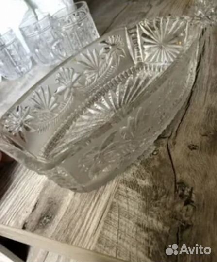 Хрустальная конфетница, салатница СССР
